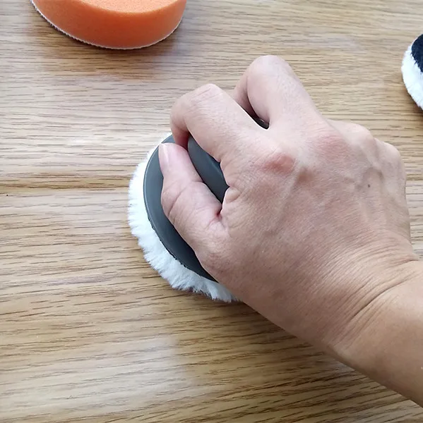 75mm Portable manual Foam Polishing Kit For Car Wax with wool pad hand grip backing plate waxing cleaning | Инструменты