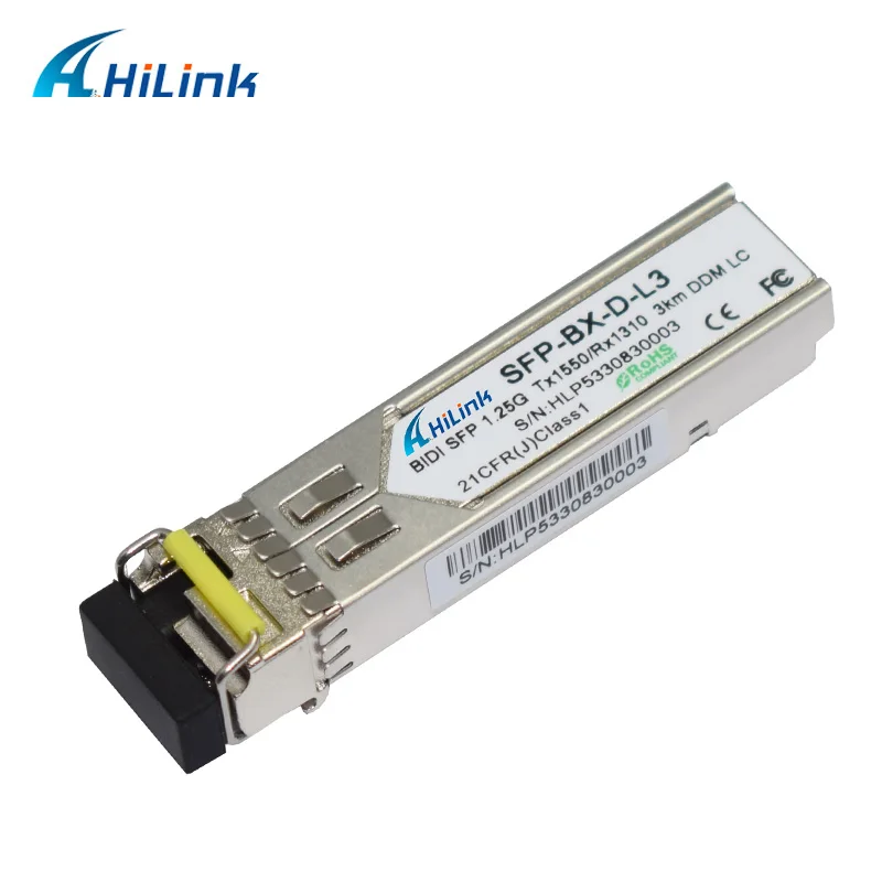 Бесплатная доставка! 1G 1000 базовое одиночное волокно LC/SC BiDi 1 25G Tx1310nm/Rx1550nm 3 км WDM SFP с
