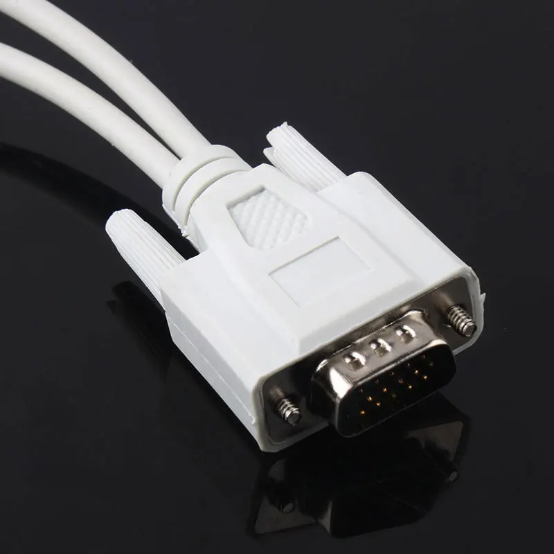 15 контактный Переходник VGA папа мама Y образный разветвитель Кабель SVGA адаптер