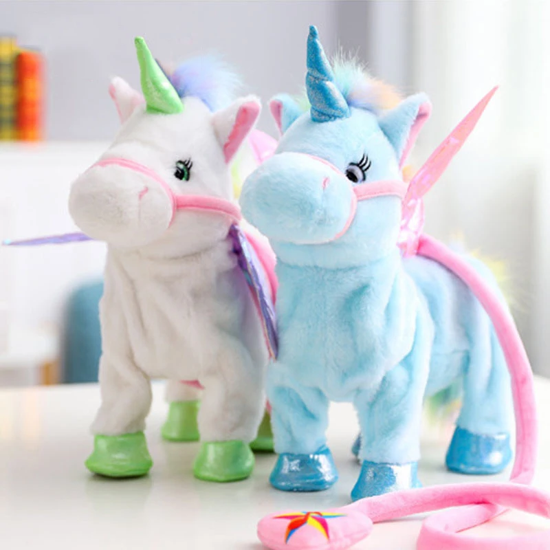 Подарки для детей Новое поступление электрическая прогулочная игрушка единорог
