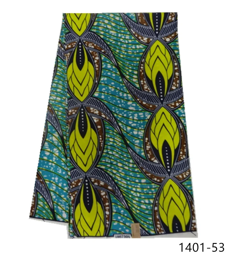 African wax fabric polyester high quality Embroidery real wax african ankara wax prints for dress free shipping 1401-36
