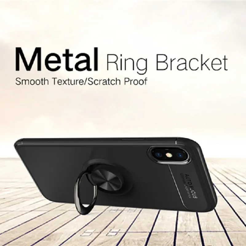 Роскошный чехол для телефона с вращающимся кольцом 360 iPhone 5 6 7 8 plus X Магнитная