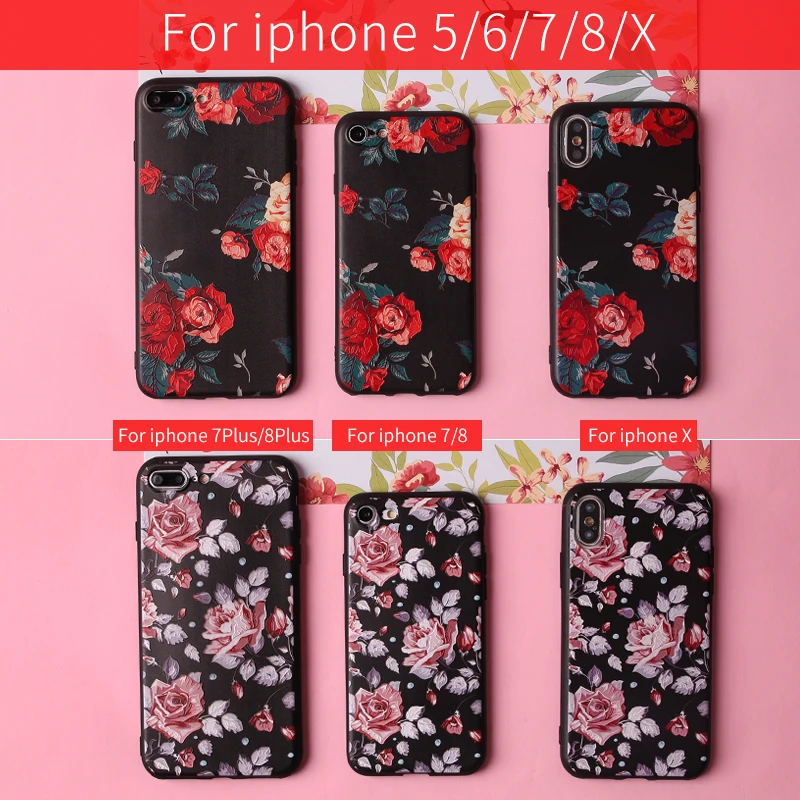 Чехол для iPhone X 8 7 6 6S Plus 5S SE 3D рельефный силиконовый чехол Samsung Galaxy A3 A5 A7 A8 J3 J5 J7 2016 2017