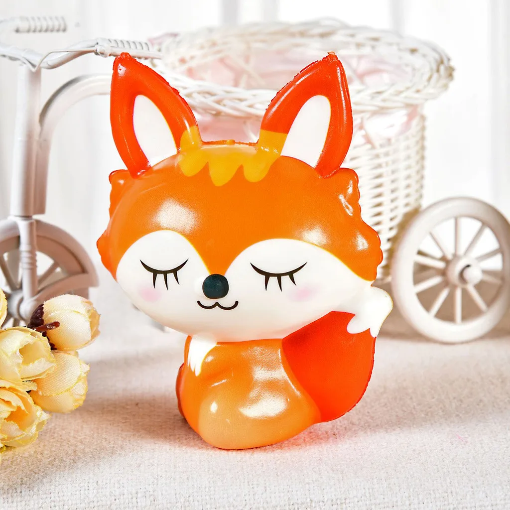 Игрушка для декомпрессии милые и мягкие Kawaii Fox медленно восстанавливающий крем ароматизированные игрушки для снятия стресса подарки Уникальные игрушки
