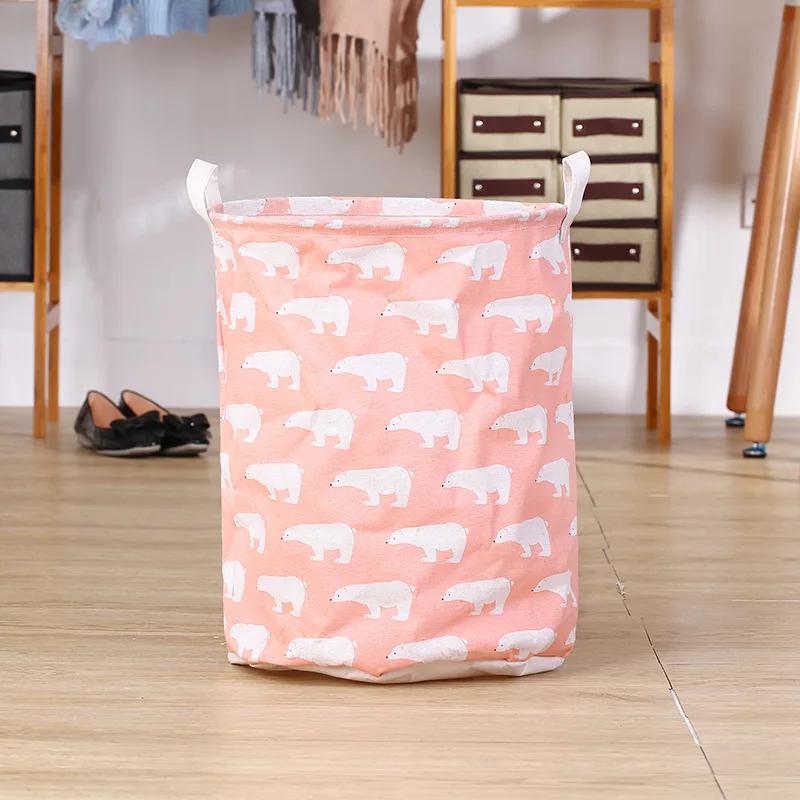 Большая корзина для белья сумки Организатор Дети хлопок Drawstring белье сумка
