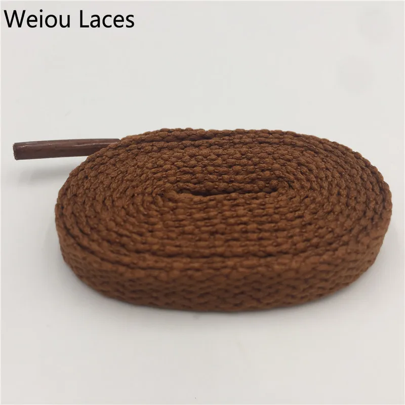 Weiou High Quality 8mm Polyester Fashion Sports Casual Shoe Lace Solid Single Layer Flat Sneakers Shoelace Amazing 47 Colors