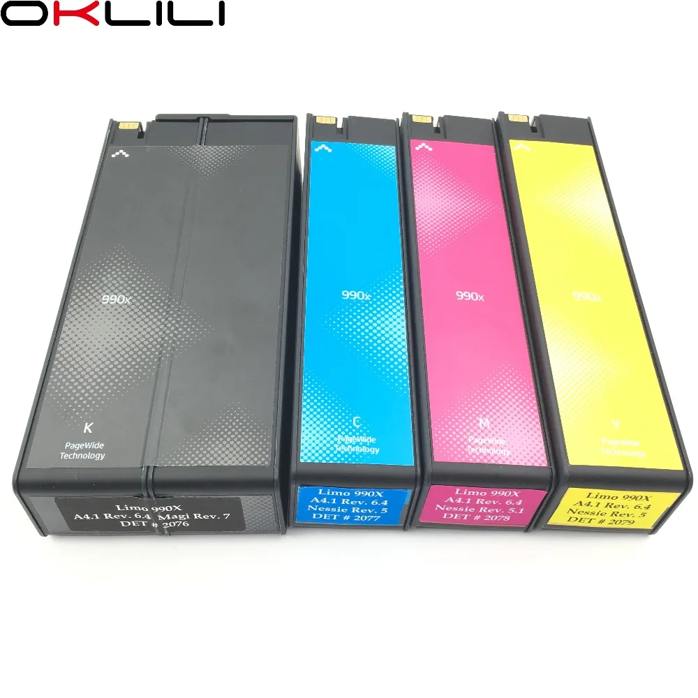 4PCX оригинальный повышенной емкости картридж для hp 990X PageWide Цвет МФУ 774dn 774dns 755dn Pro