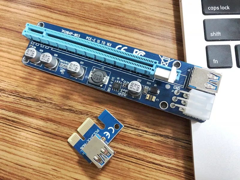 60CM PCI-E Extender PCI Express Riser Card 1X To 16X 008C + USB 3.0 Cable Sata 15 Pin 6 Power For BTC Miner Machine | Компьютеры и