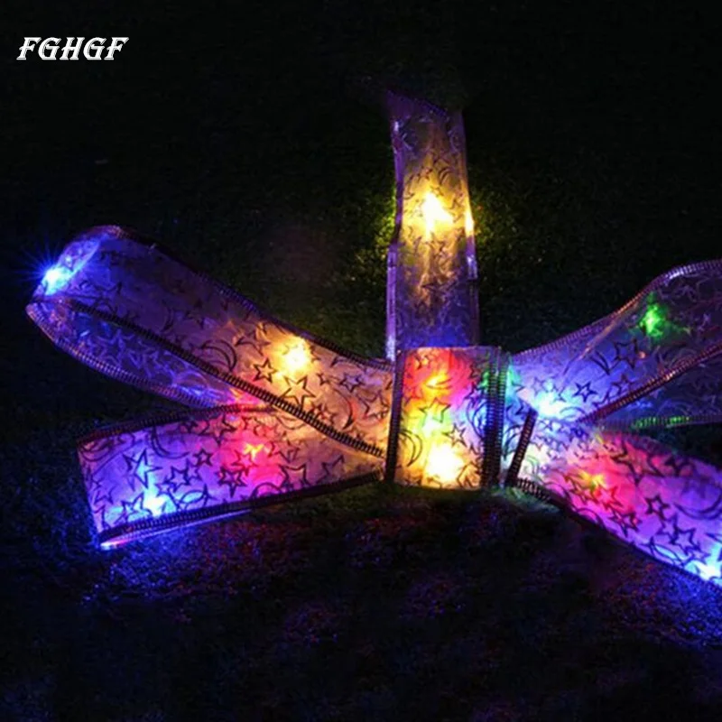 FGHGF 4 м лента с бантом бабочкой 40LED гирлянда для свадьбы рождественской вечеринки