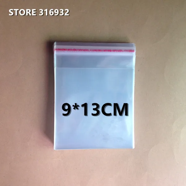 Прозрачный из целлофана с застежкой/БОПП/поли мешки 9*13 см прозрачный мешок Opp