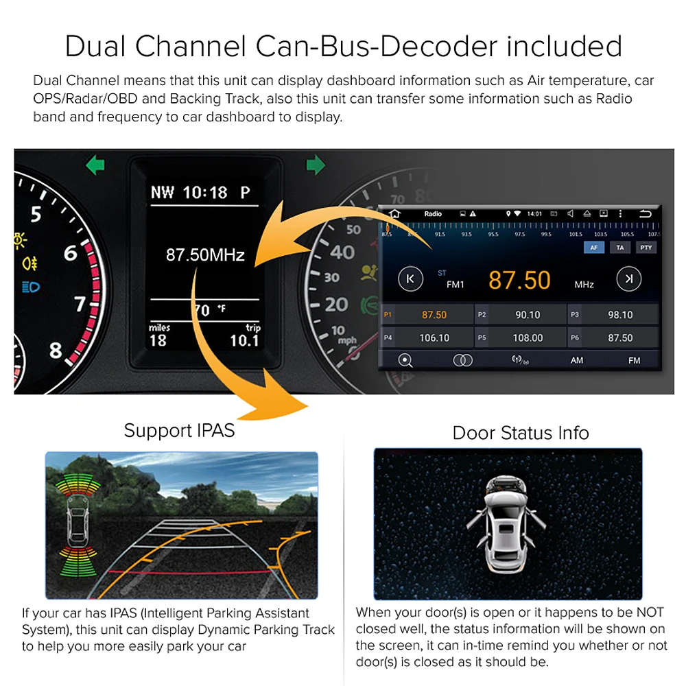 A-Sure 8&quot Android 7.1 Car DVD player 2G+16G for Volkswagen VW Tiguan Polo Golf 5 6 Passat B6 Jetta Transporter T5 DAB+ Radio |