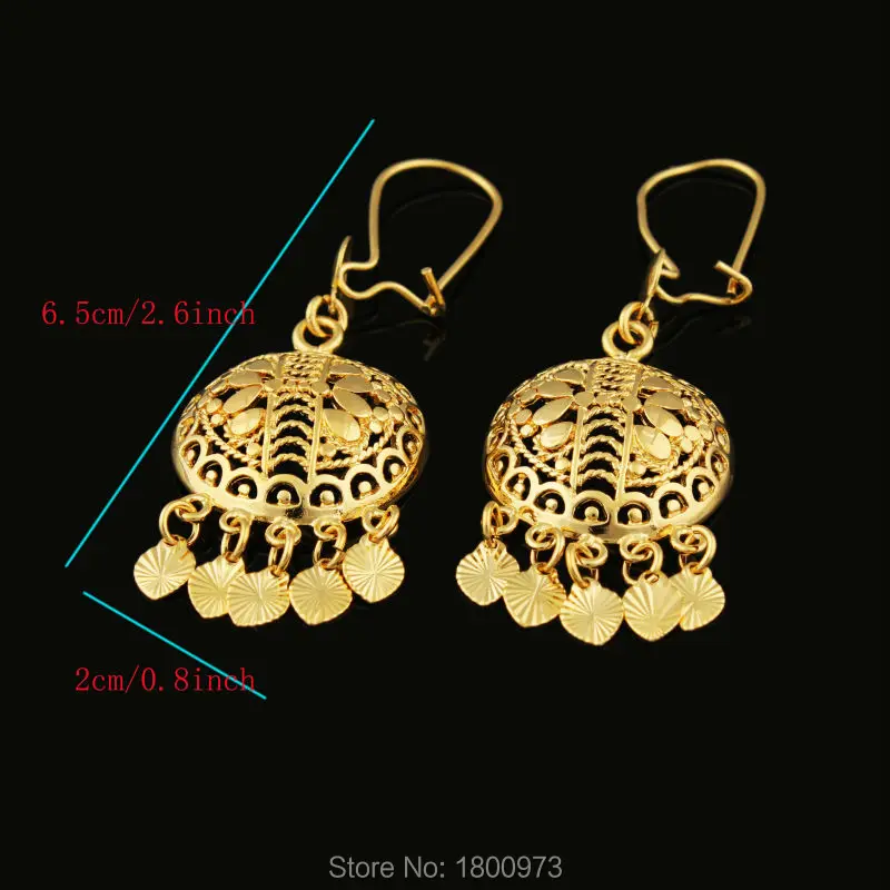 Женские серьги подвески Adixyn золотого цвета в Африканском/нигерийском/арабском