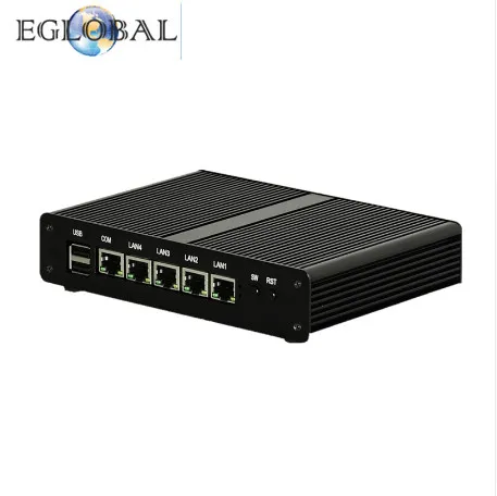 Без вентилятора pfsense Мини-ПК J1900 4 * Intel wg82583 Gigabit LAN Barebone ядра 2.0 ГГц межсетевого