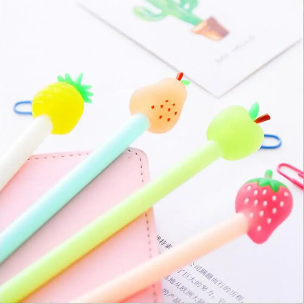 1 шт. Творческий фруктовая гелевая ручка 0 5 мм с черными чернилами Карамельный
