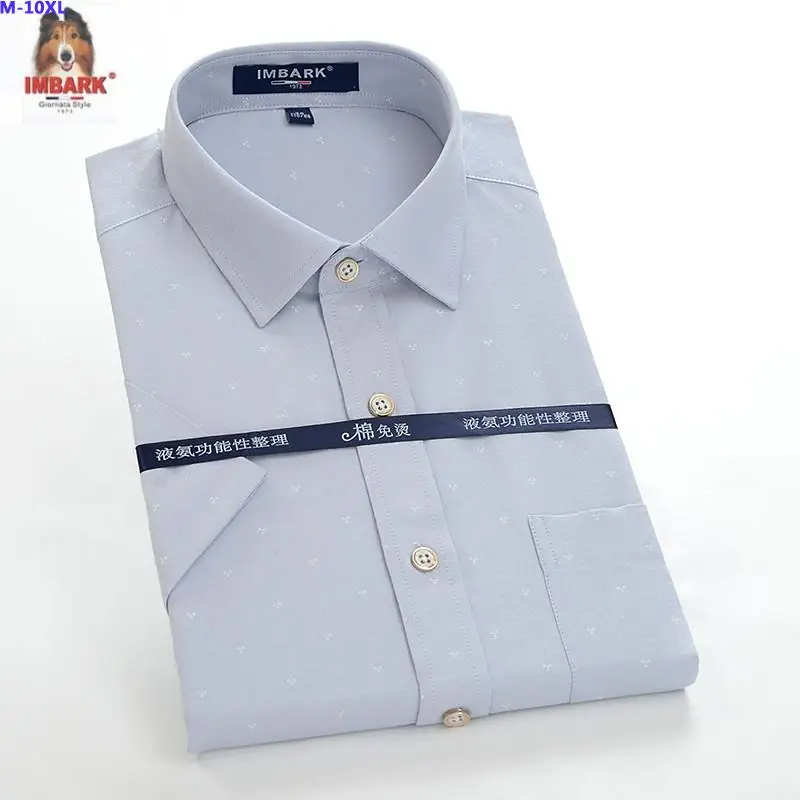 Мужская хлопковая рубашка с коротким рукавом Размеры M 7XL 8XL 10XL 12XL 14XL 76001|f shirts|fashion