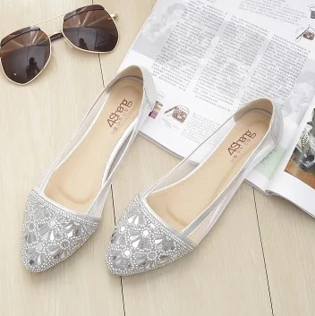 Женские туфли Стразы в стиле ретро роскошные Лоскутные с заостренным носком