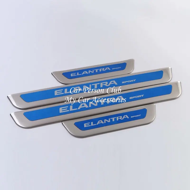 Для- hyundai Elantra Накладка на порог, Накладка на порог, защитная рамка для педали, покрытие из нержавеющей стали, автомобильные аксессуары