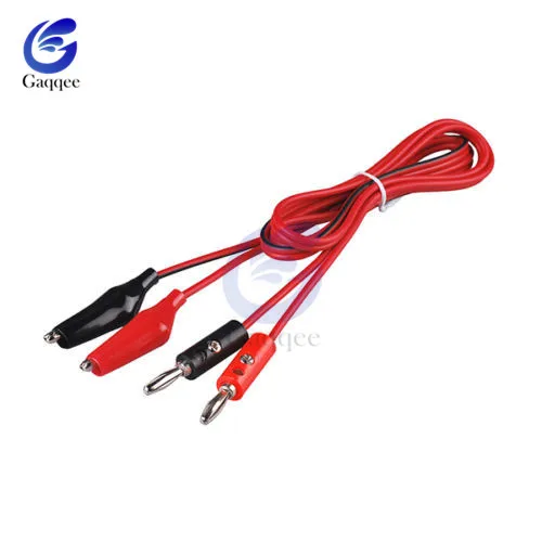10pcs 1M Alligator Cilp to AV Banana Plug Test Cable Lead Connector Dual Tester Probe Crocodile Clip for Multimeter Measure Tool |