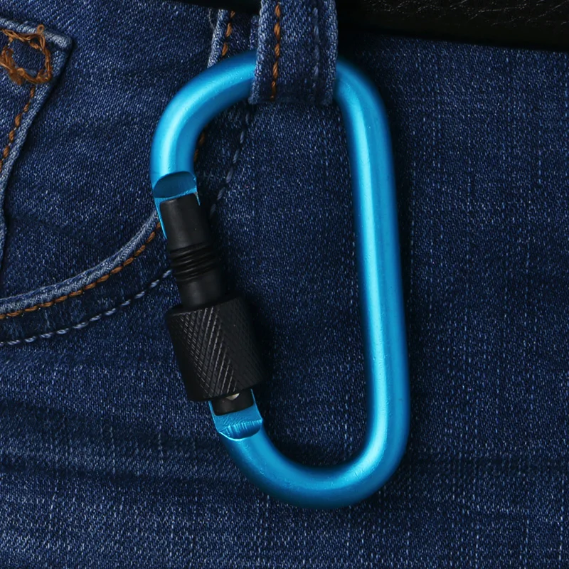 Bold 8cm Locking Type D Quickdraw Carabiner Backpack Buckle Hanging Aluminum Nut | Украшения и аксессуары