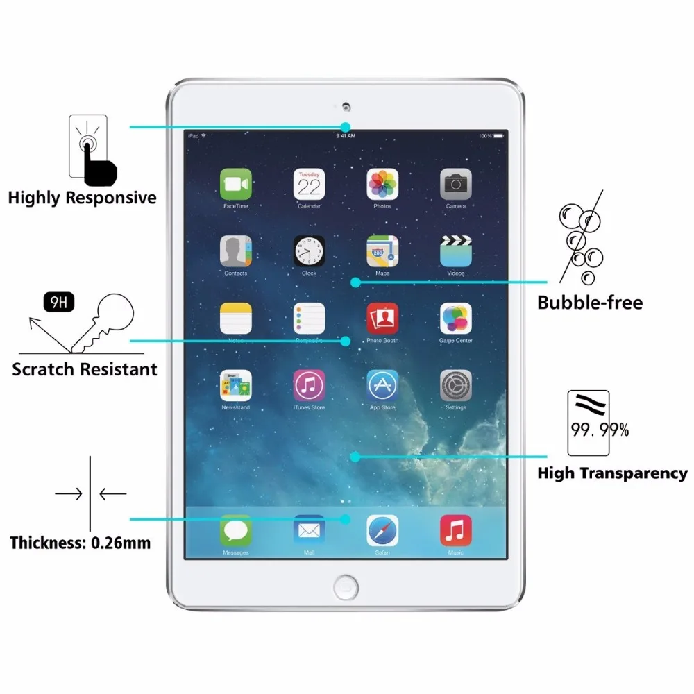 Экран протектор из закаленного стекла для iPad 2017 9 7 защитная пленка стекло A1822 A1823