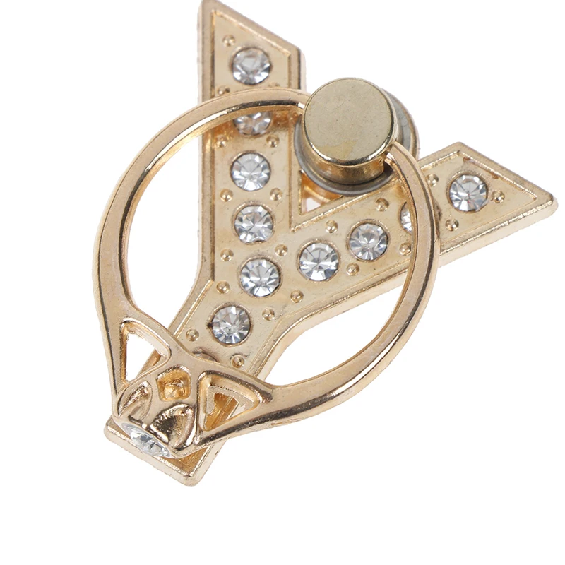 

1pc 360 Degree Diamond Metal Letter A-Z Finger Ring Smartphone Stand Holder Mobile Phone Holder For iPhone 6s 7 8