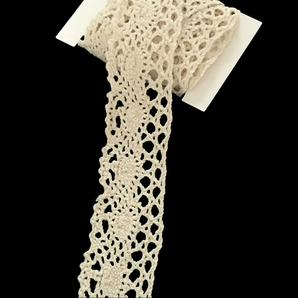 2 метра бежевая кружевная лента для шитья гипюр шириной 40 мм рукоделие