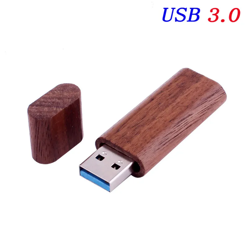 POWERONE USB 3,0 деревянный бамбуковый USB флеш-накопитель ручка драйвер деревянные чипы Флешка 4 ГБ 8 ГБ 16 ГБ 32 ГБ 64 Гб USB креативный персональный логотип - Цвет: Walnut wood