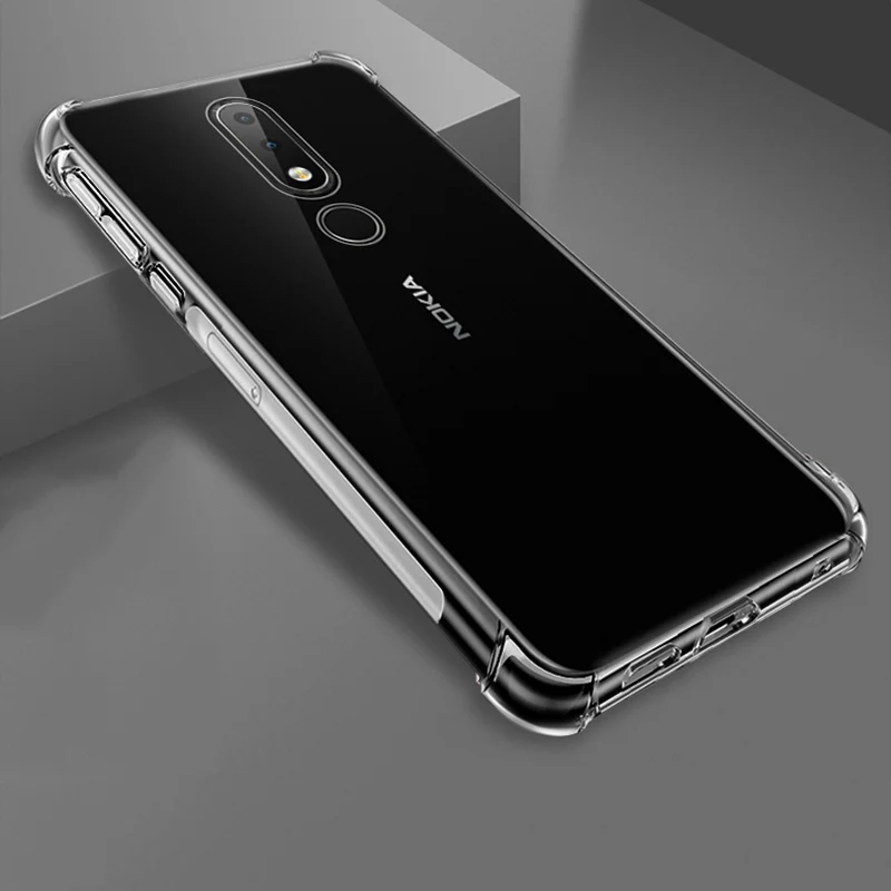 Противоударный прозрачный силиконовый защитный чехол для Nokia 2 1 3 4 5 6 7 8