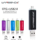 USB-флеш-накопитель WANSENDA 2 в 1, USB 2,0 и Micro USB, 8 ГБ, 16 ГБ, 32 ГБ, 64 ГБ, 128 ГБ, 256 ГБ