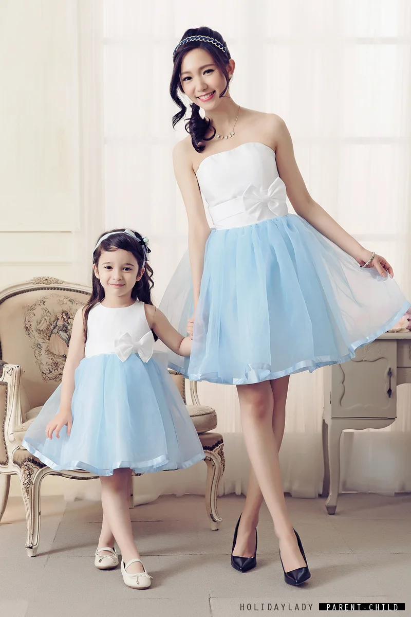 Платье пачка для мамы и дочки летнее платье роскошный дизайн 2017|mama and daughter|mother