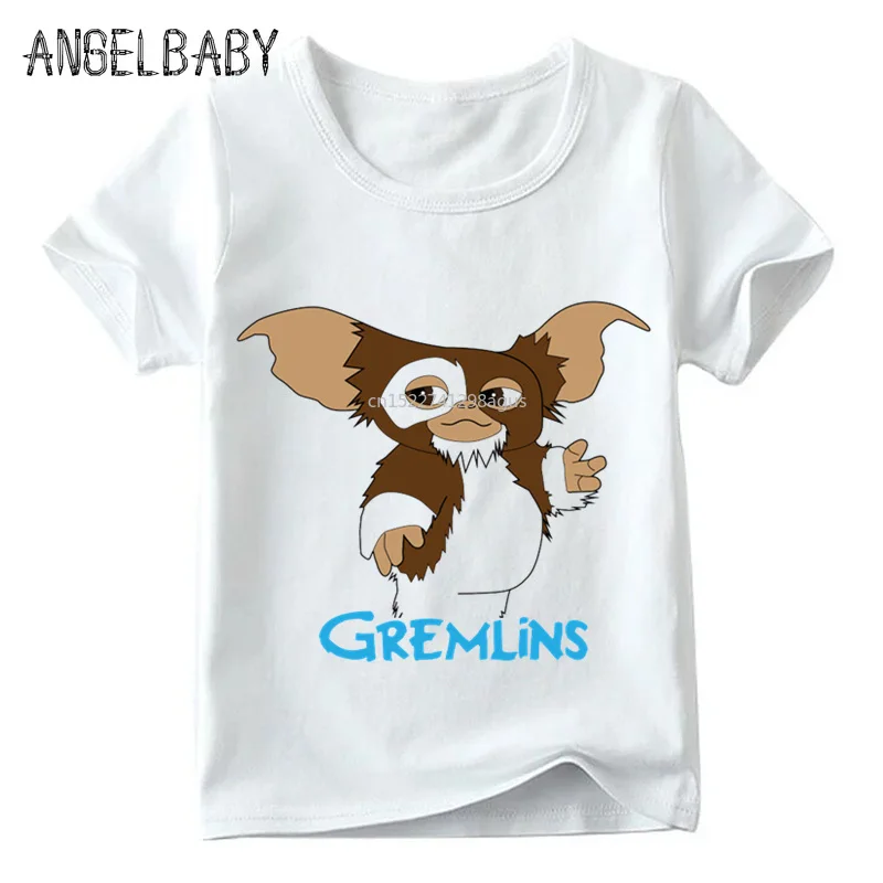 Детская забавная футболка с мультяшным принтом Gremlins Gizmo летние милые топы для