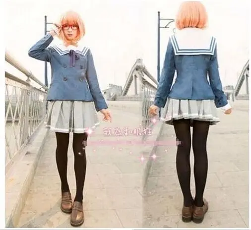 Kyoukai no kanata Kuriyama Mirai японская школьная форма аниме мультфильм косплей костюм на