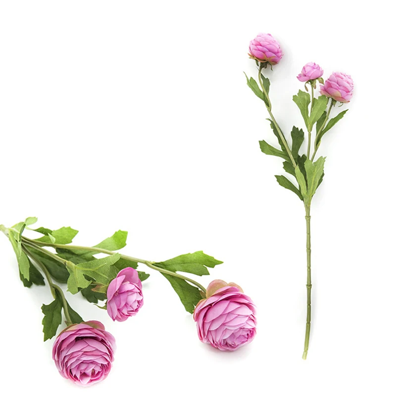 Искусственный цветок из шелка Ranunculus Asiaticus цветы маленький букет цветов домашние вечерние Весенние Свадебные искусственный цветок для декорирования