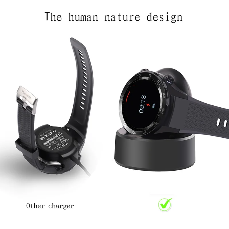 Зарядная док станция зарядное устройство беспроводной портативный Настольный прочный для Huawei Смарт часы 2
