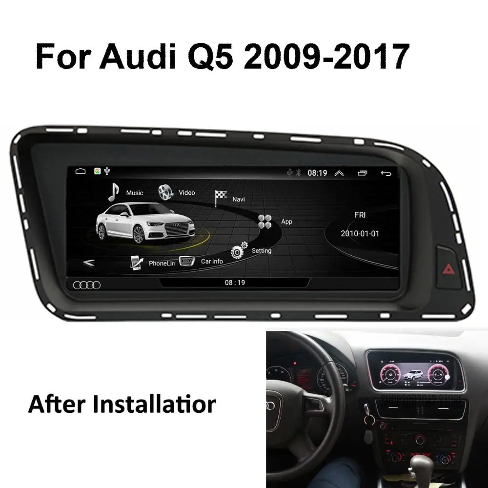 COIKA 8," Android 9,0 система автомобиля ips Зеркало экран радио для Audi Q5 2009- gps Navi Google wifi Carpaly SWC 2+ 32G ram