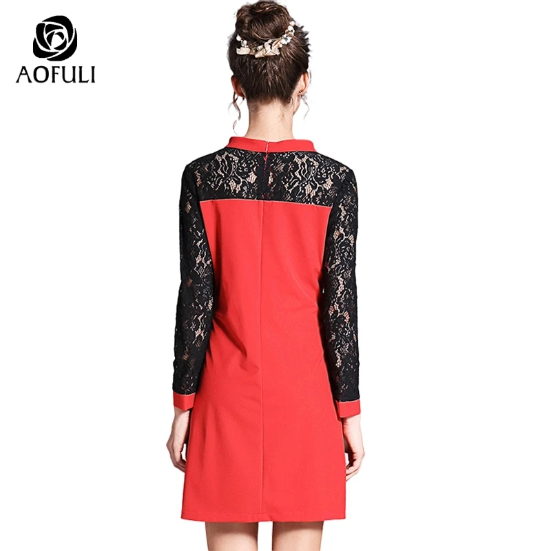 Размеры S/M/L/XL сексуальное ажурное кружевное лоскутное платье женские красные