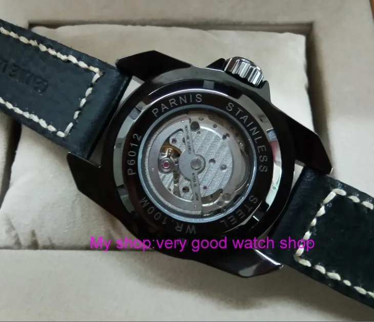 Часы мужские механические Parnis с автоподзаводом и сапфировым стеклом 44 мм 115|watches