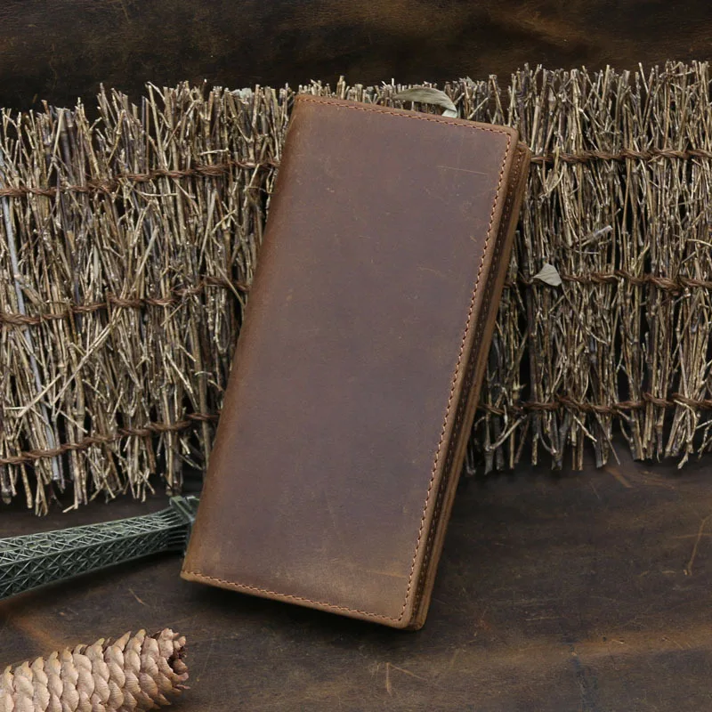 Кошелек мужской из натуральной кожи винтажный кошелек воловьей с отделением для