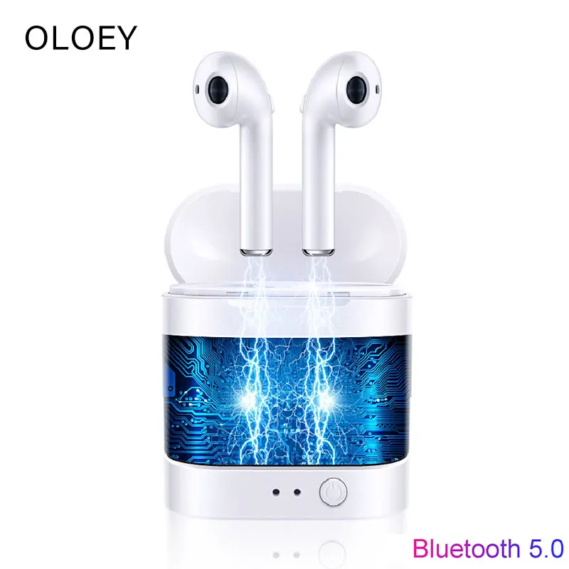 TWS i7mini Bluetooth 5 0 наушники с зарядным устройством беспроводные музыкальные