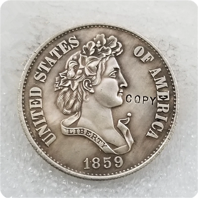 США 1859 копия монеты с изображением французской головы на половину