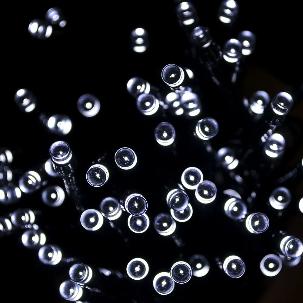 Солнечная светодиодная гирлянда 100 светодиодных солнечных ламп наружная