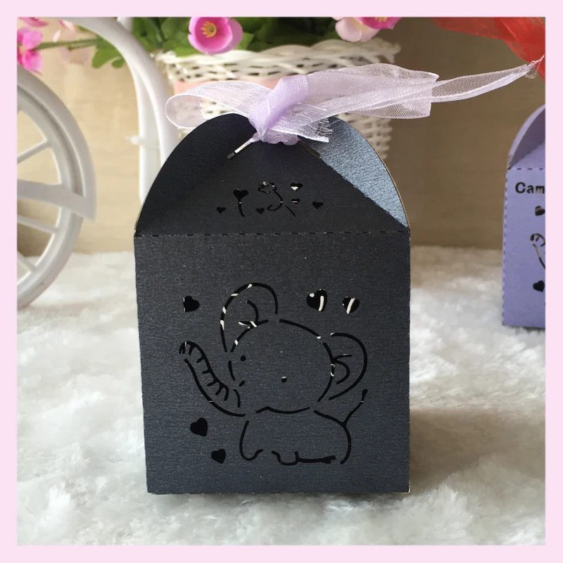 100 шт./лот новый милый дизайн жемчужная бумага лазерная резка слон тема