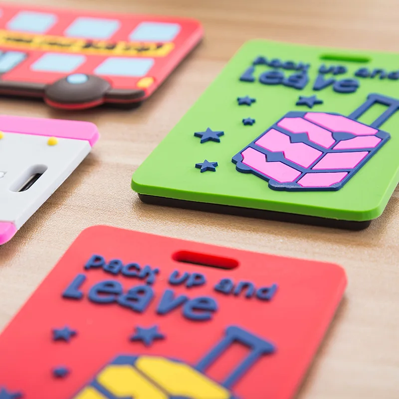 Мультфильм ПВХ подвесные сумки для багажа путешествий аксессуары бирка