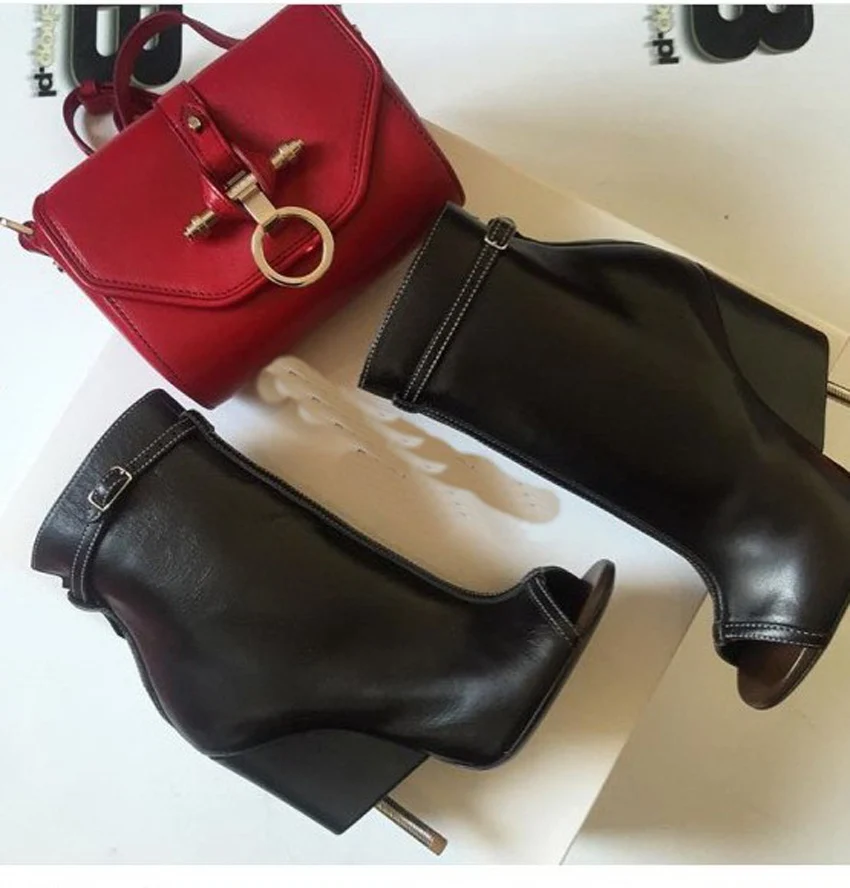 Лидер продаж сезон весна осень Модные ботильоны ботинки на высоком каблуке с