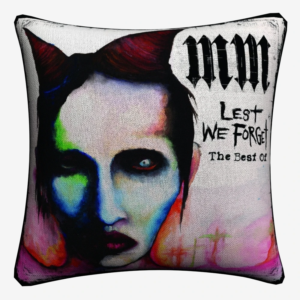 Marilyn Manson классическое фото искусственная подушка Чехол 45x45 см чехол для дивана