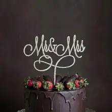 Mr & Mrs украшение для свадебного торта Блестящий