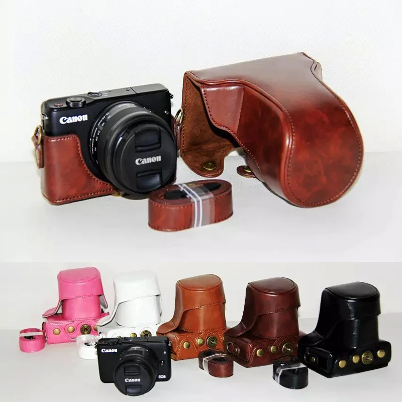 Чехол из искусственной кожи для видеокамеры Canon EOS M M2 EOSM EOSM2 чехол камеры с