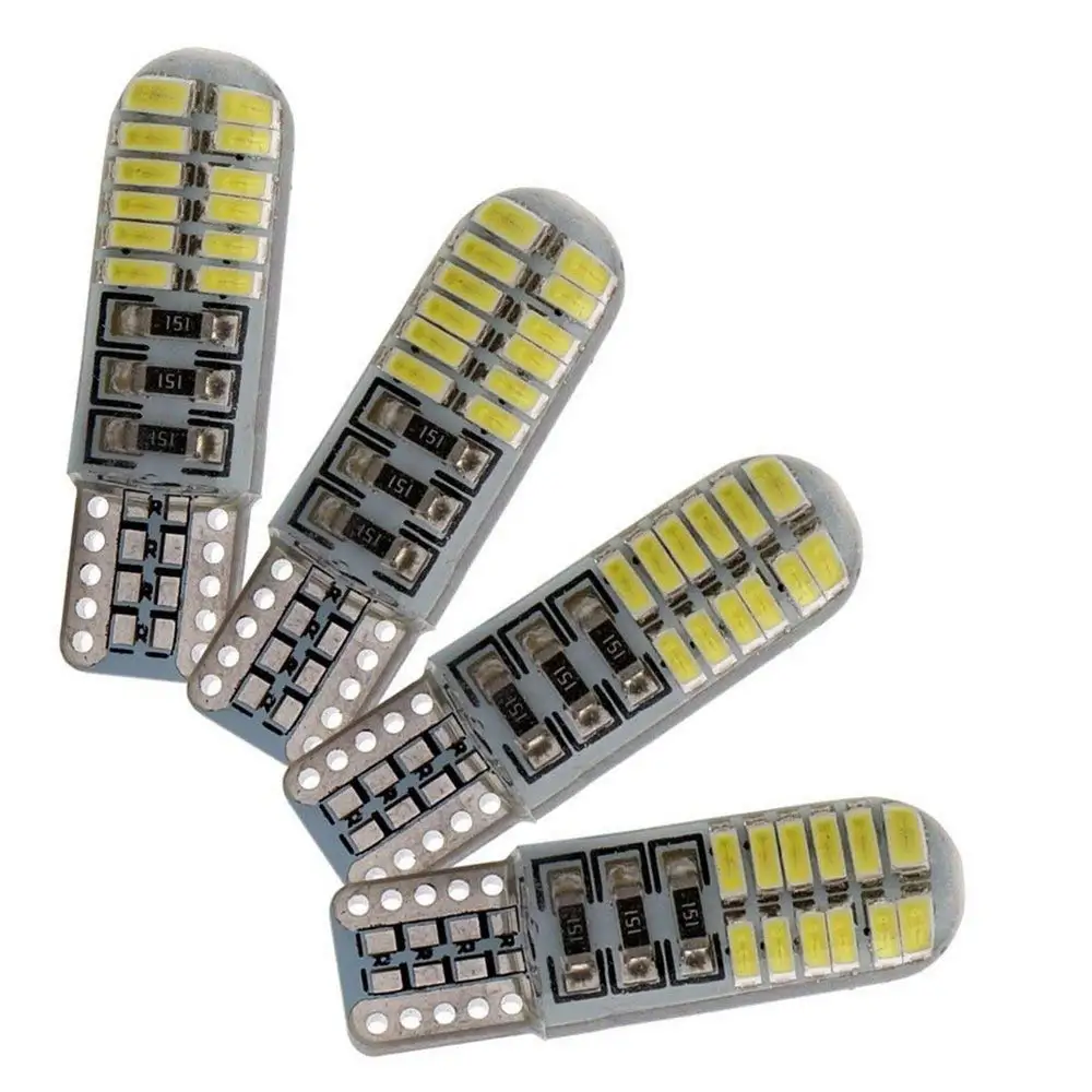 Suntur 4 шт. дневные ходовые огни 12 V Белый T10 921 194 24SMD 3014 высокое Мощность светодиодный