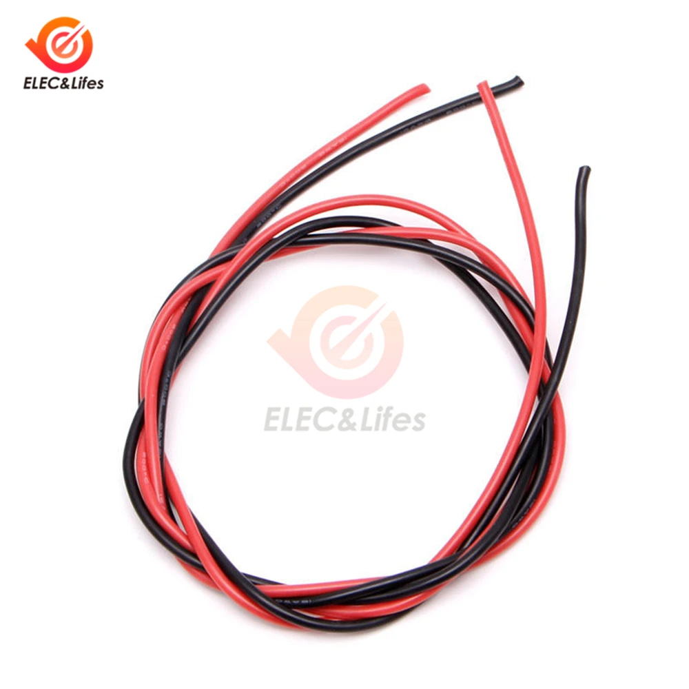 2M 10/12/14/16 Gauge AWG Electrical Wire Soft Silicone cable Temperature Resistance Flexible Copper Stranded wire cable For RC