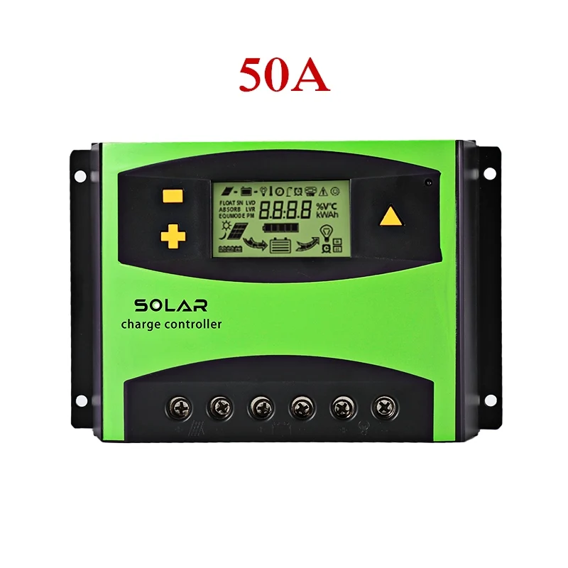 SUNYIMA 60A 12 В/24 В ЖК Солнечный контроллер заряда 20A 30A 40A 50A автоматический регулятор для солнечных панелей контроллер Текущий Дисплей - Цвет: 50A